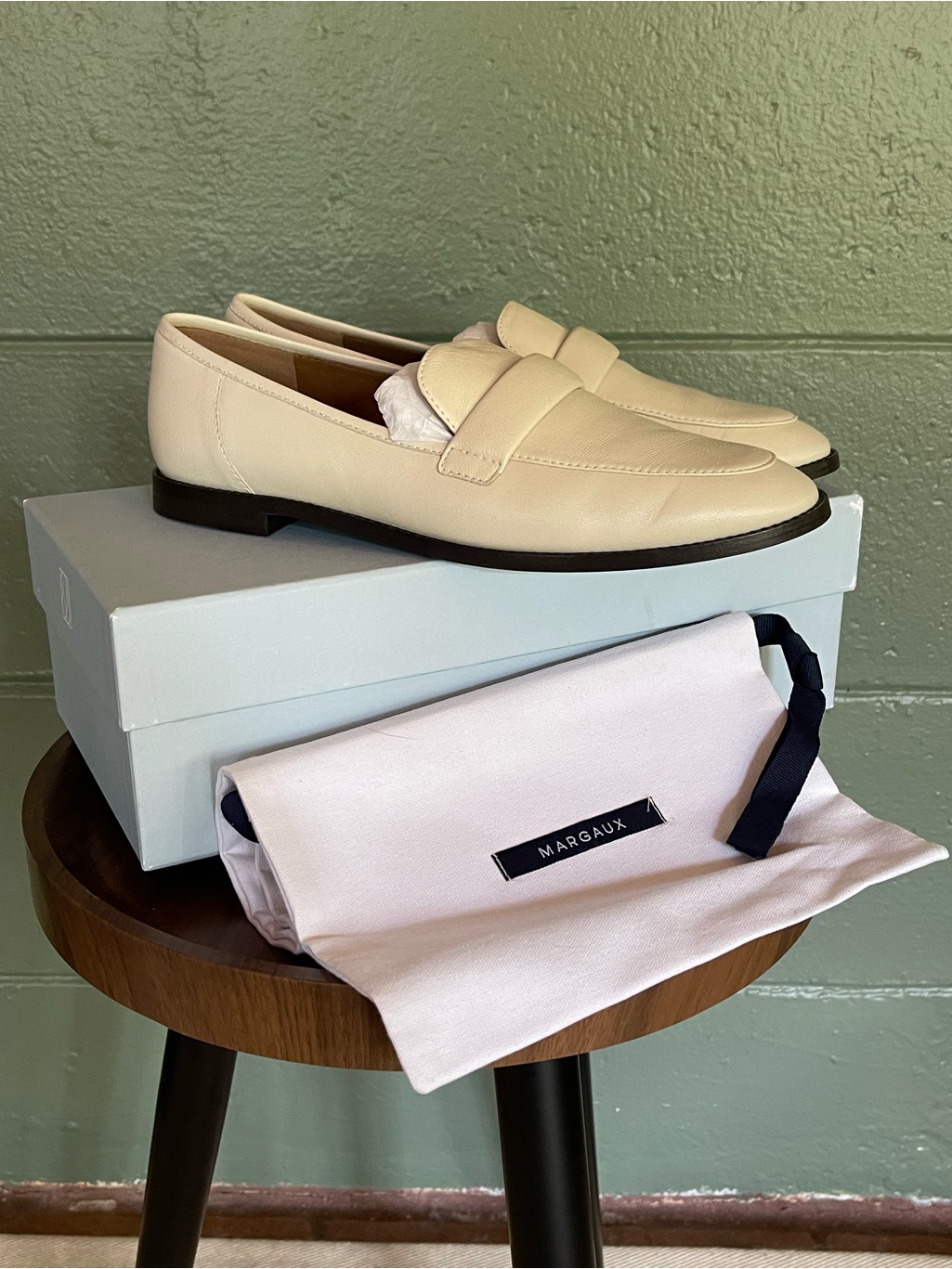 Margaux Andie Cream Leather Loafers — image 2 of 7